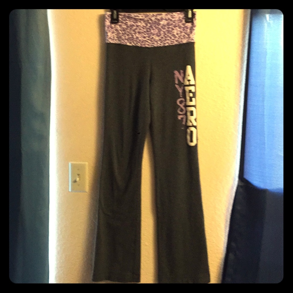 Aero Dark Grey Stretch Yoga Pants Dark Size S